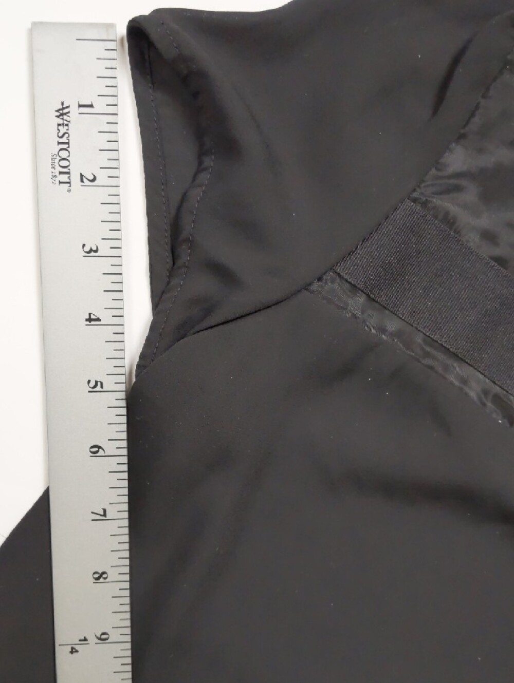 Black Short Sleeve Bow-Accent Blouse - Picture 6 of 9